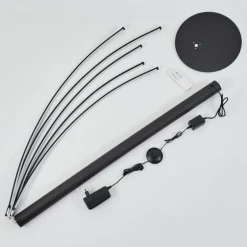 Lampadaire Bakersfield LED Noir, Blanc, 1 lumière