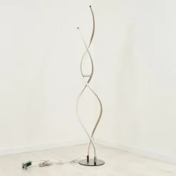 hofstein Lampadaires Et Lampes Sur Pied|Lampadaire Henrichemont LED Chrome, Nickel mat, 1 lumière