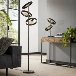 hofstein Lampadaires Et Lampes Sur Pied|Lampadaire Hover Anthracite, 3 lumières