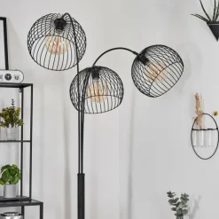 hofstein Lampadaires Et Lampes Sur Pied|Lampadaire Mossay Noir, 3 lumières