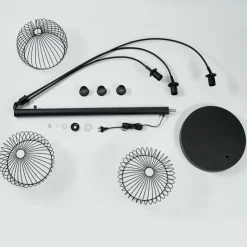 hofstein Lampadaires Et Lampes Sur Pied|Lampadaire Mossay Noir, 3 lumières