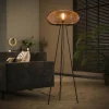 hofstein Lampadaires Et Lampes Sur Pied|Lampadaire Vagney Nickel mat, Noir, 1 lumière