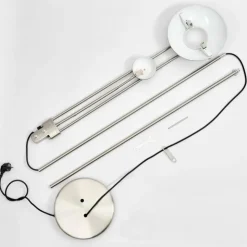 hofstein Lampadaires Et Lampes Sur Pied|Lampadaire à vasque Rom Nickel mat, 2 lumières