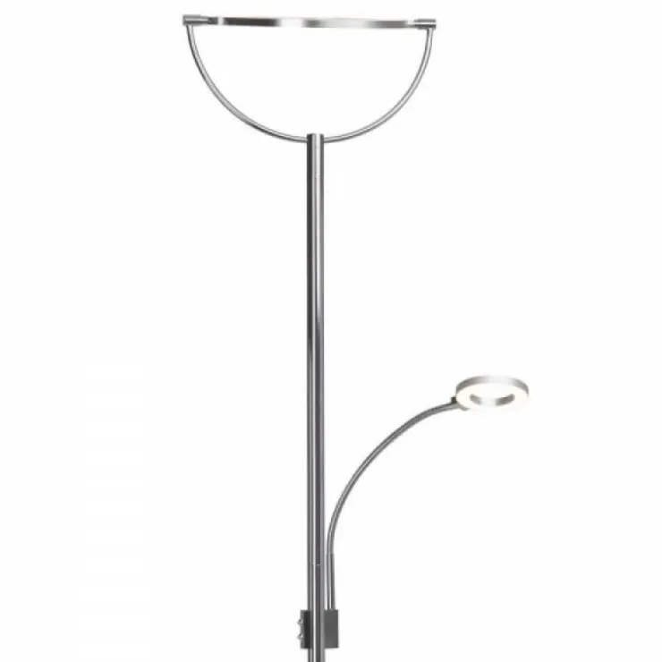 Luminaires Brilliant Éclairage Led|Lampadaire à vasque Brilliant Leuchten Demian LED Blanc, 1 lumière