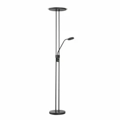Luminaires Fischer & Honsel Lampadaires Et Lampes Sur Pied|Lampadaire à vasque Fischer & Honsel Driva LED Noir, 1 lumière