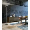 Luminaires Fischer & Honsel Lampadaires Et Lampes Sur Pied|Lampadaire à vasque Fischer & Honsel Davos LED Nickel mat, 1 lumière