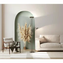 Luminaires Fischer & Honsel Éclairage Led|Lampadaire à vasque Fischer & Honsel Tallri LED Noir, 1 lumière