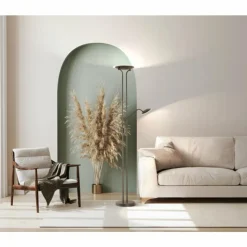 Luminaires Fischer & Honsel Éclairage Led|Lampadaire à vasque Fischer & Honsel Tallri LED Noir, 1 lumière