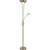 Luminaires Globo Lighting Éclairage Led|Lampadaire à vasque Globo LEONAS LED Vieux laiton, 1 lumière