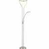 Luminaires Globo Lighting Éclairage Led|Lampadaire à vasque Globo EBRO LED Chrome, 1 lumière
