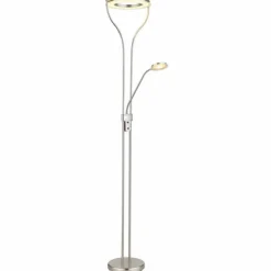 Luminaires Globo Lighting Éclairage Led|Lampadaire à vasque Globo EBRO LED Chrome, 1 lumière