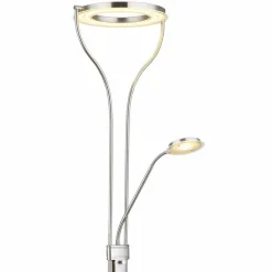 Luminaires Globo Lighting Éclairage Led|Lampadaire à vasque Globo EBRO LED Chrome, 1 lumière