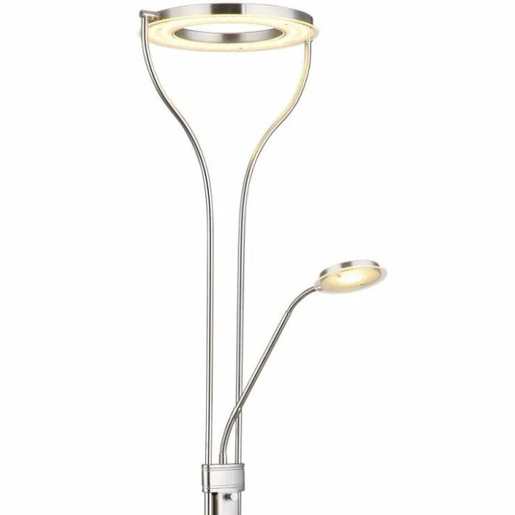 Luminaires Globo Lighting Éclairage Led|Lampadaire à vasque Globo EBRO LED Chrome, 1 lumière