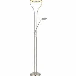 Luminaires Globo Lighting Éclairage Led|Lampadaire à vasque Globo EBRO LED Chrome, 1 lumière