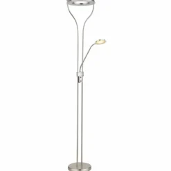 Luminaires Globo Lighting Éclairage Led|Lampadaire à vasque Globo EBRO LED Chrome, 1 lumière
