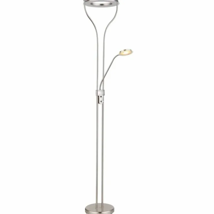 Luminaires Globo Lighting Éclairage Led|Lampadaire à vasque Globo EBRO LED Chrome, 1 lumière