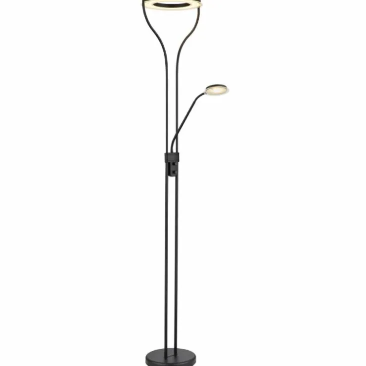 Luminaires Globo Lighting Éclairage Led|Lampadaire à vasque Globo EBRO LED Noir, 1 lumière