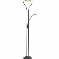 Luminaires Globo Lighting Éclairage Led|Lampadaire à vasque Globo EBRO LED Noir, 1 lumière