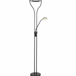 Luminaires Globo Lighting Éclairage Led|Lampadaire à vasque Globo EBRO LED Noir, 1 lumière