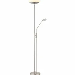 Luminaires Globo Lighting Lampadaires Et Lampes Sur Pied|Lampadaire à vasque Globo GANINA LED Nickel mat, 1 lumière