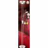 Luminaires Globo Lighting Lampadaires Et Lampes Sur Pied|Lampadaire à vasque Globo LEONAS LED Chrome, Nickel mat, 2 lumières