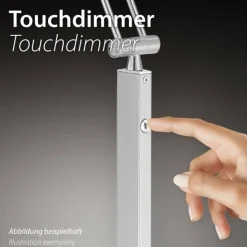 Luminaires Leuchten Direkt Éclairage Led|Lampadaire à vasque Leuchten-Direkt HANS LED Noir, 2 lumières