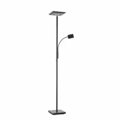 Luminaires Leuchten Direkt Éclairage Led|Lampadaire à vasque Leuchten-Direkt HANS LED Noir, 2 lumières