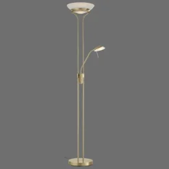 Luminaires Leuchten Direkt Lampadaires Et Lampes Sur Pied|Lampadaire à vasque Leuchten-Direkt ZAHARA LED Laiton, 2 lumières