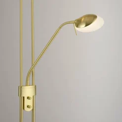 Luminaires Leuchten Direkt Lampadaires Et Lampes Sur Pied|Lampadaire à vasque Leuchten-Direkt ZAHARA LED Laiton, 2 lumières