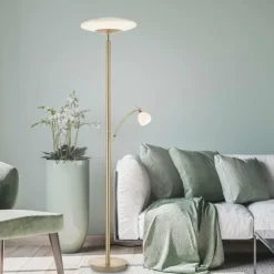 Luminaires Paul Neuhaus Éclairage Led|Lampadaire à vasque Paul Neuhaus TROJA LED Laiton, 1 lumière