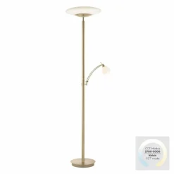 Luminaires Paul Neuhaus Éclairage Led|Lampadaire à vasque Paul Neuhaus TROJA LED Laiton, 1 lumière