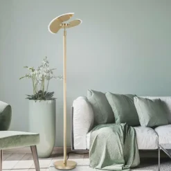 Luminaires Paul Neuhaus Éclairage Led|Lampadaire à vasque Paul Neuhaus PURE-MUTIL LED Laiton, 2 lumières