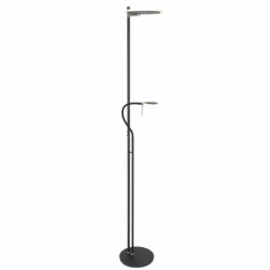 Luminaires Steinhauer Lampadaires Et Lampes Sur Pied|Lampadaire à vasque Steinhauer Turound LED Noir, 2 lumières