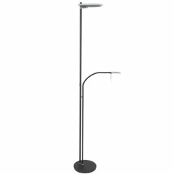 Luminaires Steinhauer Lampadaires Et Lampes Sur Pied|Lampadaire à vasque Steinhauer Turound LED Noir, 2 lumières