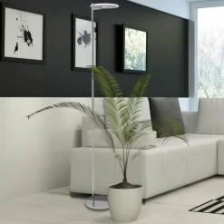 Luminaires Steinhauer Éclairage Led|Lampadaire à vasque Steinhauer Turound LED Acier brossé, 1 lumière