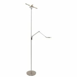 Luminaires Steinhauer Éclairage Led|Lampadaire à vasque Steinhauer Soleil LED Acier brossé, 2 lumières