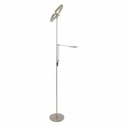 Luminaires Steinhauer Éclairage Led|Lampadaire à vasque Steinhauer Soleil LED Acier brossé, 2 lumières
