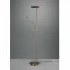 Luminaires Trio Éclairage Led|Lampadaire à vasque Trio Brantford LED Vieux laiton, 1 lumière