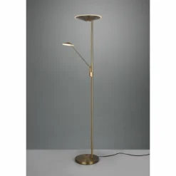Luminaires Trio Éclairage Led|Lampadaire à vasque Trio Brantford LED Vieux laiton, 1 lumière