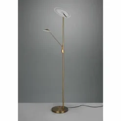 Luminaires Trio Éclairage Led|Lampadaire à vasque Trio Brantford LED Vieux laiton, 1 lumière