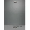 Luminaires Trio Lampadaires Et Lampes Sur Pied|Lampadaire à vasque Trio Brantford LED Nickel mat, 1 lumière