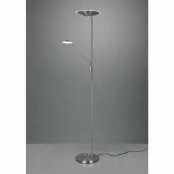 Luminaires Trio Lampadaires Et Lampes Sur Pied|Lampadaire à vasque Trio Brantford LED Nickel mat, 1 lumière