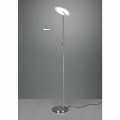 Luminaires Trio Lampadaires Et Lampes Sur Pied|Lampadaire à vasque Trio Brantford LED Nickel mat, 1 lumière