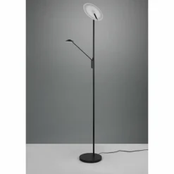 Luminaires Trio Éclairage Led|Lampadaire à vasque Trio Brantford LED Noir, 1 lumière