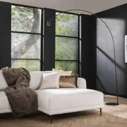 hofstein Lampadaires Et Lampes Sur Pied|Lampadaire Arc LED Anthracite, 1 lumière