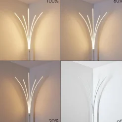 hofstein Lampadaires Et Lampes Sur Pied|Lampadaire Bakersfield LED Blanc, 1 lumière