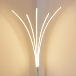 hofstein Lampadaires Et Lampes Sur Pied|Lampadaire Bakersfield LED Blanc, 1 lumière