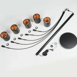 hofstein Lampadaires Et Lampes Sur Pied|Lampadaire Bathinda Noir, 5 lumières