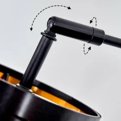 hofstein Lampadaires Et Lampes Sur Pied|Lampadaire Bathinda Noir, 5 lumières