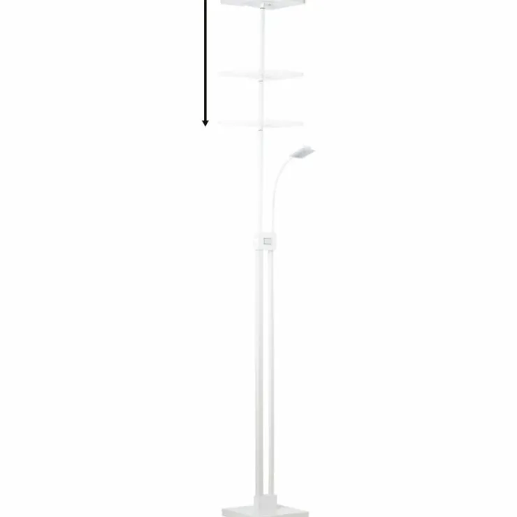 Luminaires Brilliant Éclairage Led|Lampadaire Brilliant Forrester LED Blanc, 2 lumières